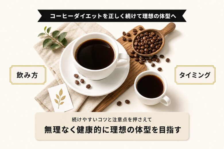 コーヒーダイエットを正しく続けて理想の体型へ