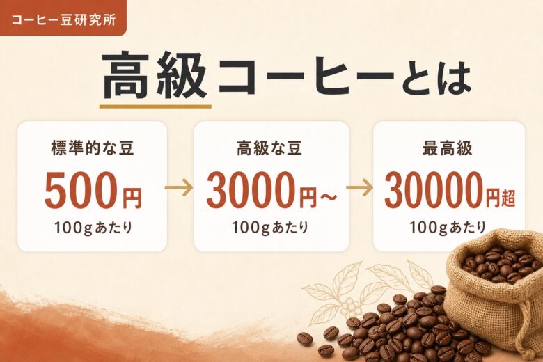 高級コーヒー豆とは 標準的な豆との価格差