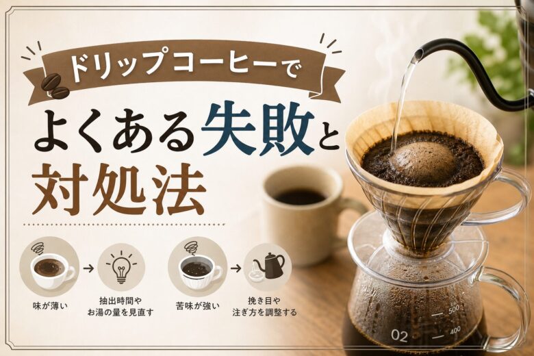 ドリップコーヒーでよくある失敗と対処法