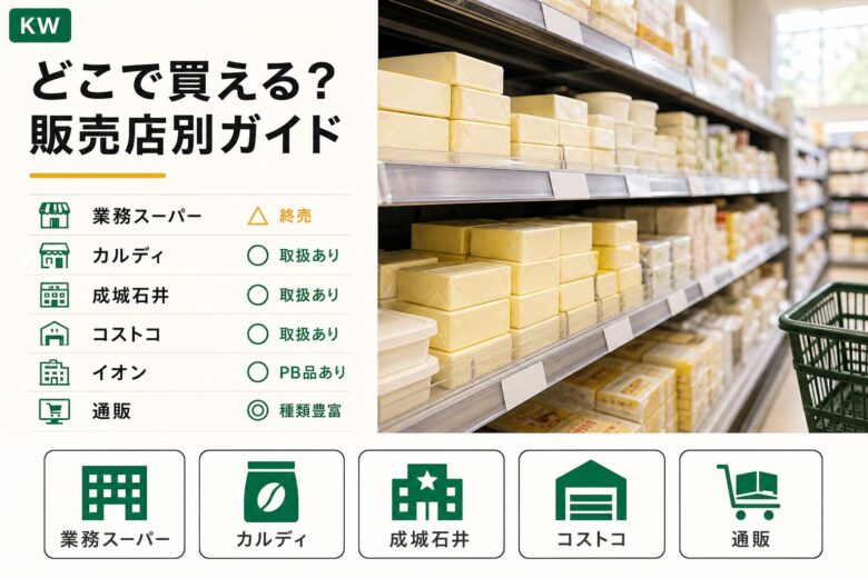 グラスフェッドバターはどこで買える？販売店別ガイド