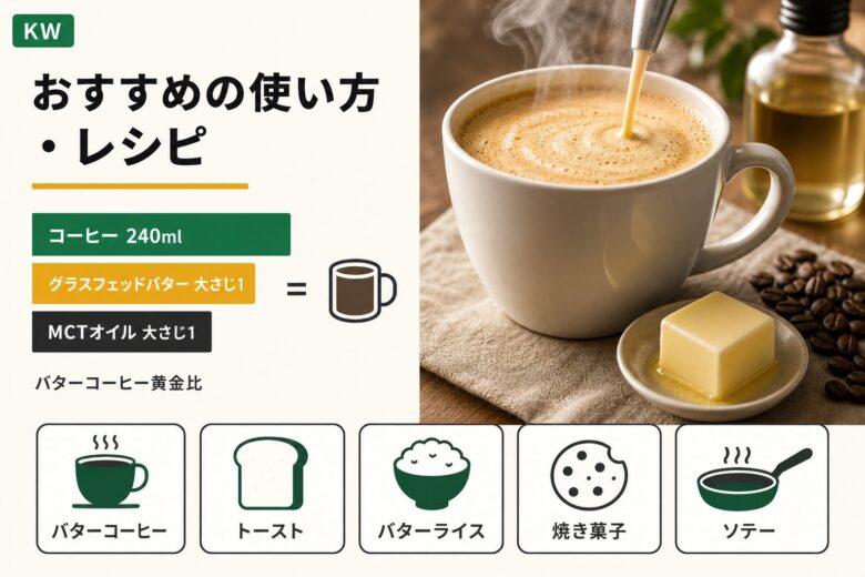 グラスフェッドバターのおすすめの使い方・レシピ