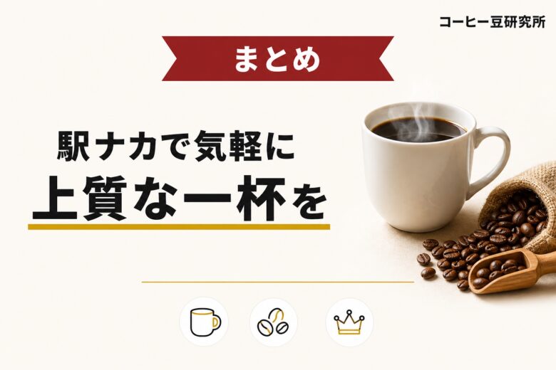 駅ナカで気軽に上質なコーヒーを楽しむベックスコーヒーまとめ