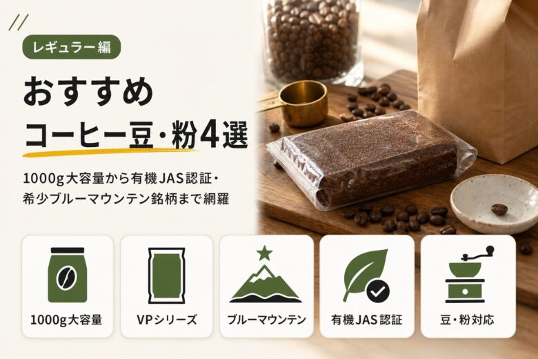【コーヒー豆編】キーコーヒーおすすめレギュラーコーヒー4選