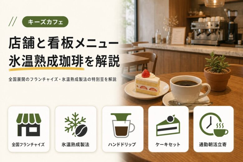 キーコーヒーのカフェ「キーズカフェ」の店舗とメニュー