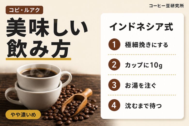 コピ・ルアクの美味しい飲み方 インドネシア式