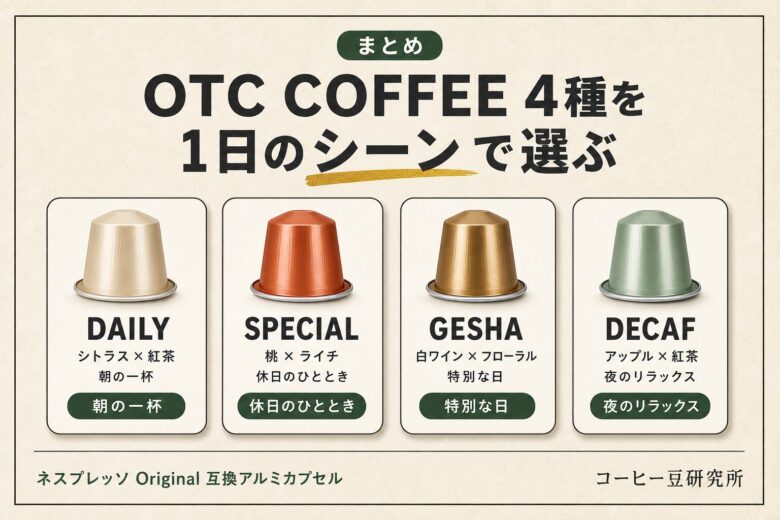 OTC COFFEEで日常にスペシャルティな一杯を!