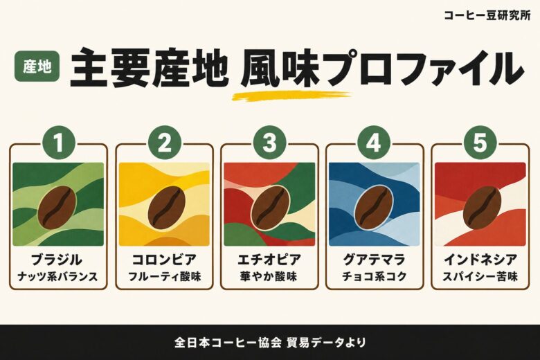 産地と銘柄で選ぶ買い方 風味プロファイル別の選定