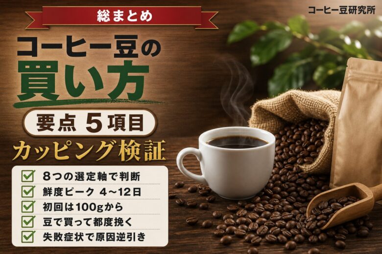 コーヒー豆の買い方を押さえて理想の一杯に近づけよう