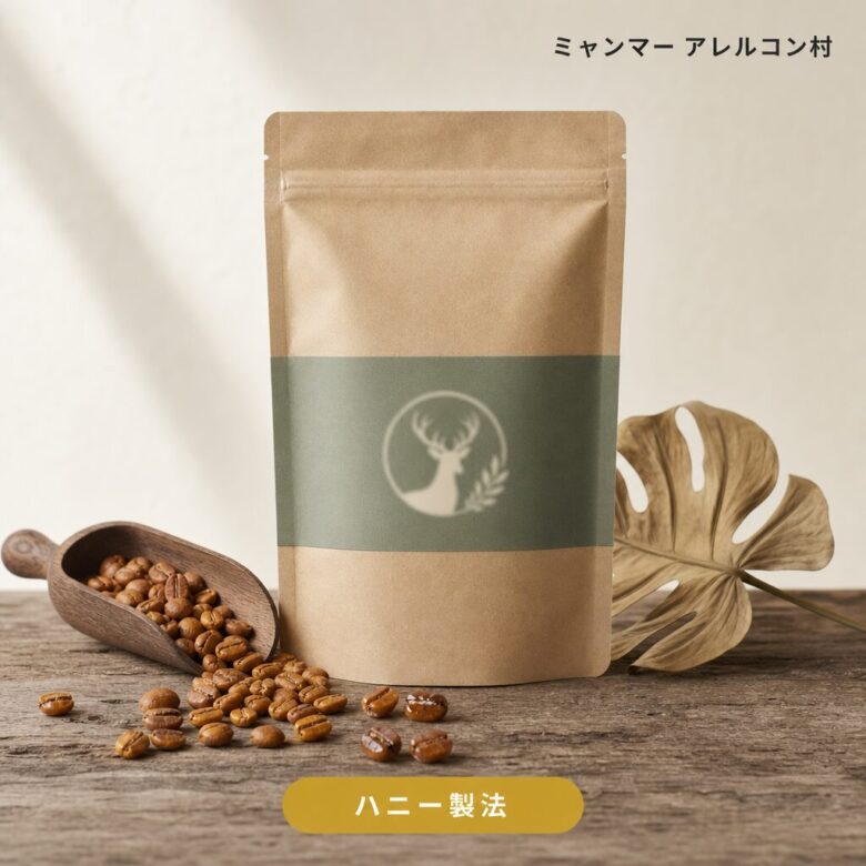 ロクメイコーヒー ミャンマー アレルコン村 ハニー製法