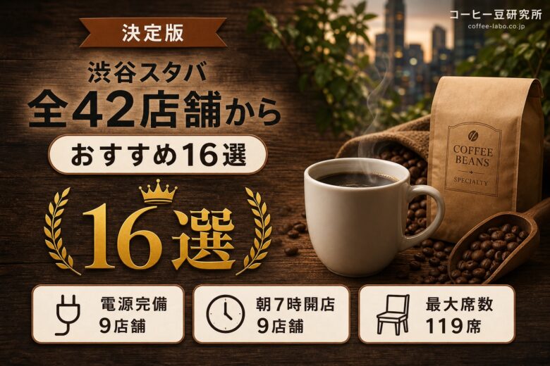 渋谷スタバおすすめ16選 アイキャッチ 全42店舗から穴場と電源完備店