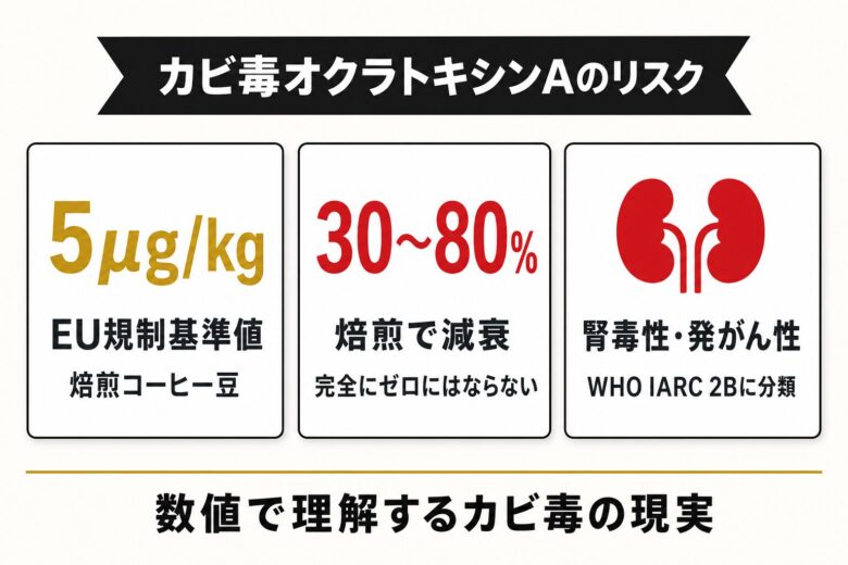 コーヒー豆のカビ毒マイコトキシンの危険性