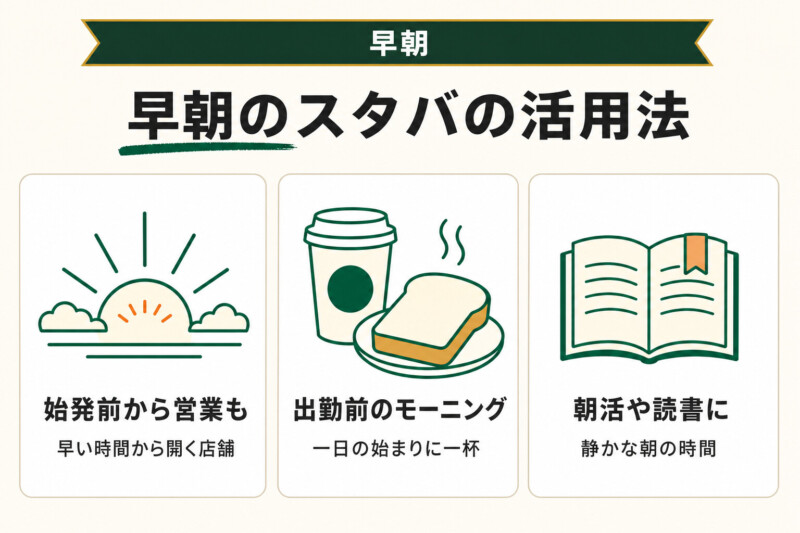 早朝に行ける東京のスタバ