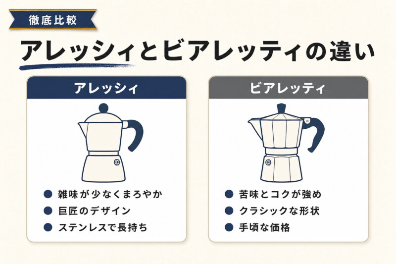 アレッシィとビアレッティの違い