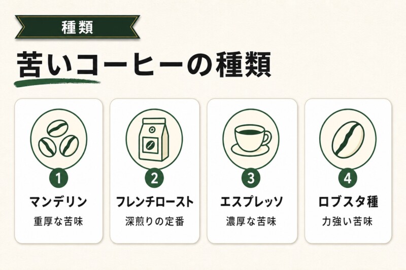 苦いコーヒーの種類