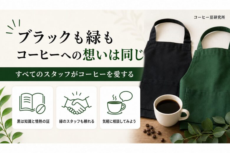 ブラックも緑もコーヒーへの想いは同じ