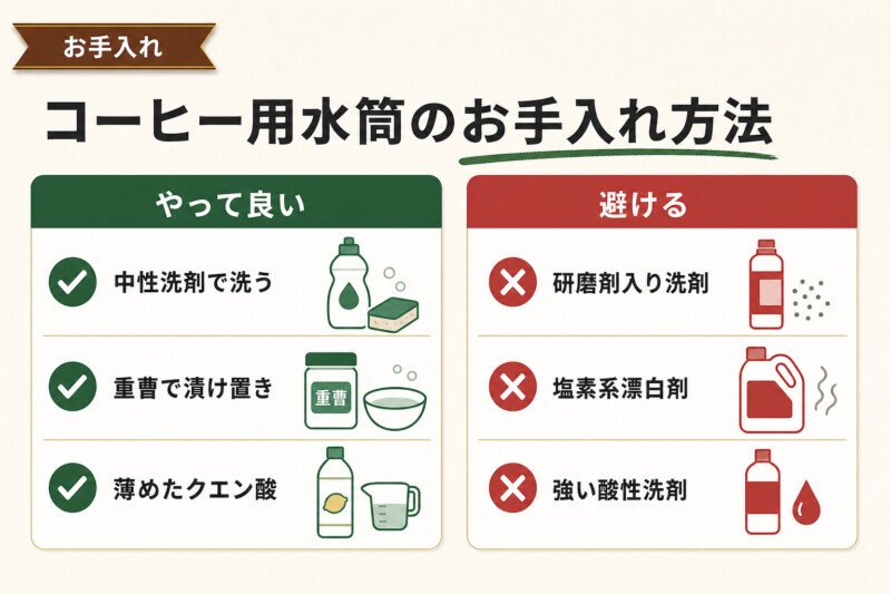 コーヒー用水筒のお手入れ方法