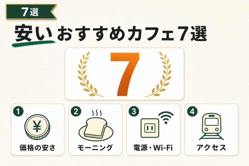 コーヒーが安いおすすめカフェ7選