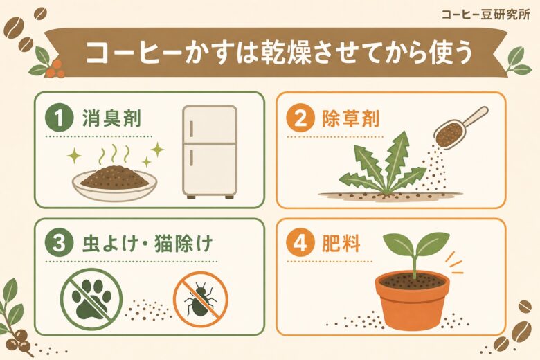 ゴキブリ退治以外にもあるコーヒーかすの活用法