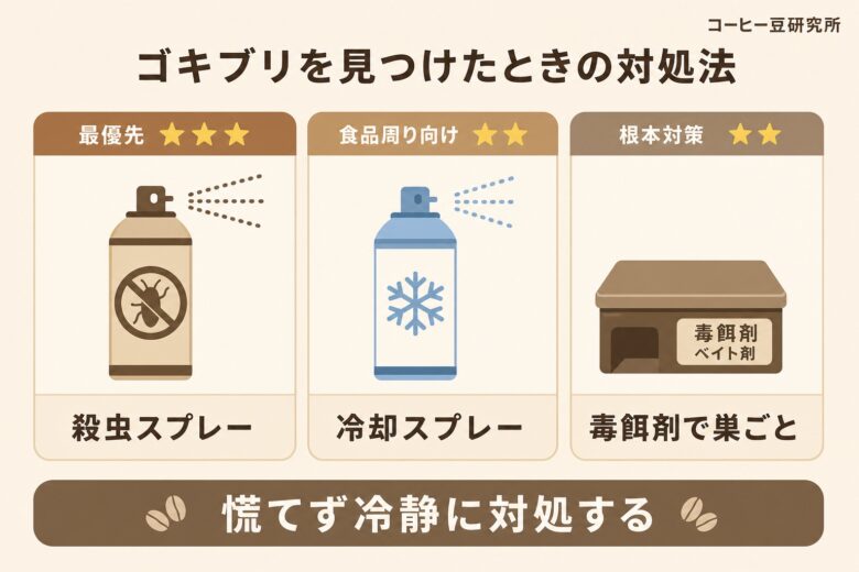 ゴキブリが出たときの正しい対処法