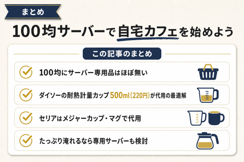 100均コーヒーサーバー まとめ