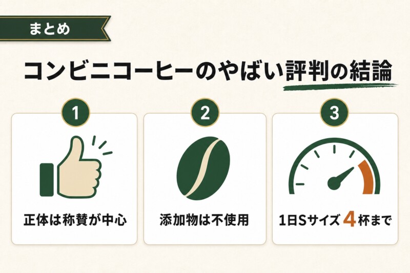 コンビニコーヒーのやばい評判まとめ