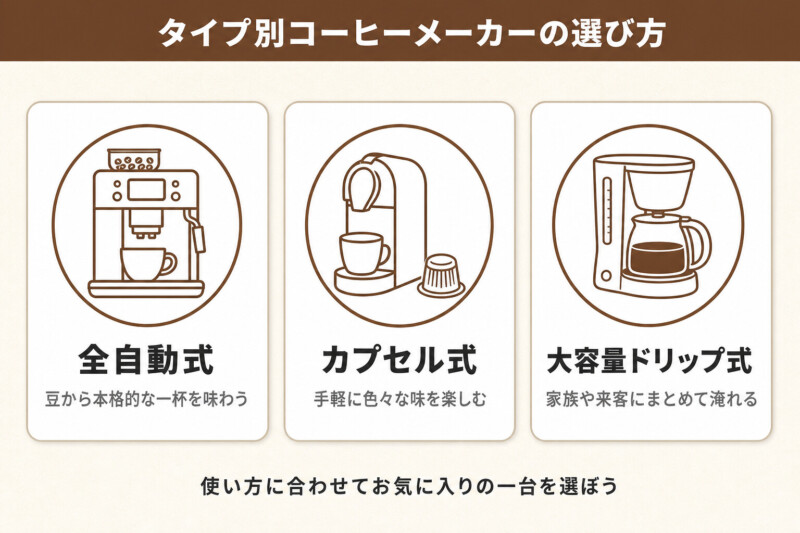 タイプ別コーヒーメーカーの選び方
