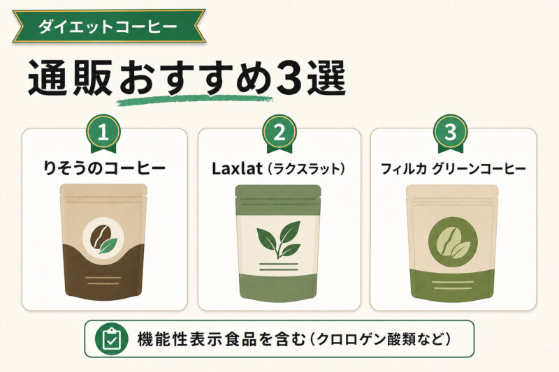 通販でも買えるダイエットコーヒーのおすすめ人気ランキング3選!