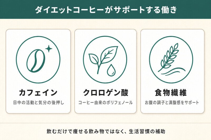 ダイエットコーヒーがサポートする働き