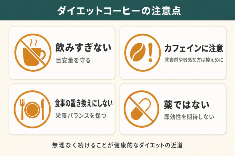 ダイエットコーヒーの注意点