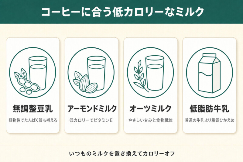 コーヒーに合う低カロリーなミルク
