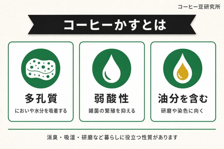 コーヒーかすとは 性質
