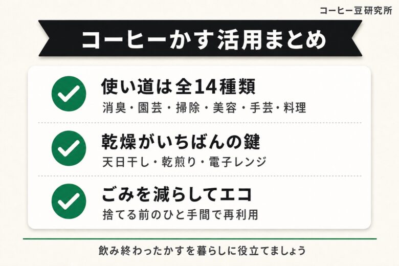 コーヒーかす活用まとめ