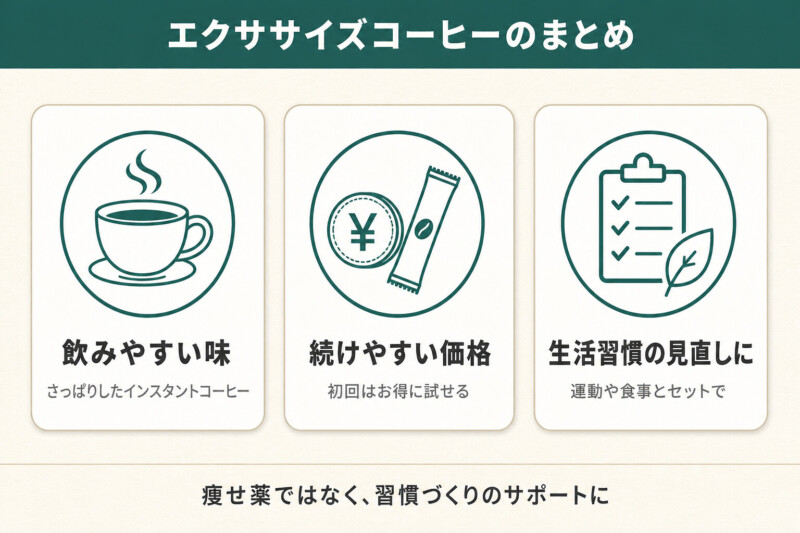 エクササイズコーヒーのまとめ