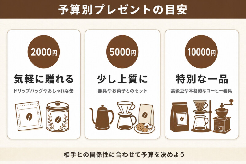 予算別プレゼントの目安