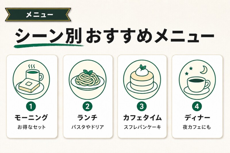 星乃珈琲店のシーン別おすすめメニュー