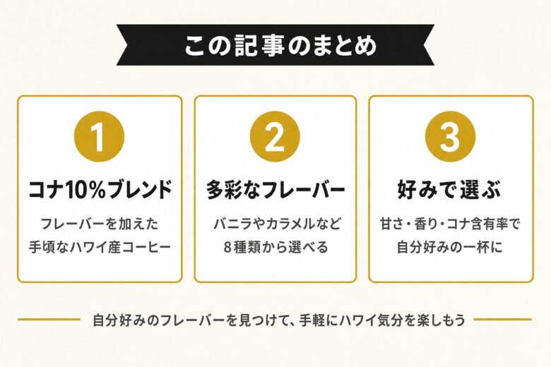 ハワイアンパラダイスコーヒーのまとめ