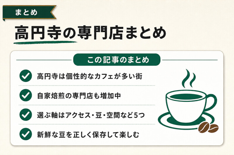 高円寺のコーヒー専門店でこだわりの一杯を味わおう