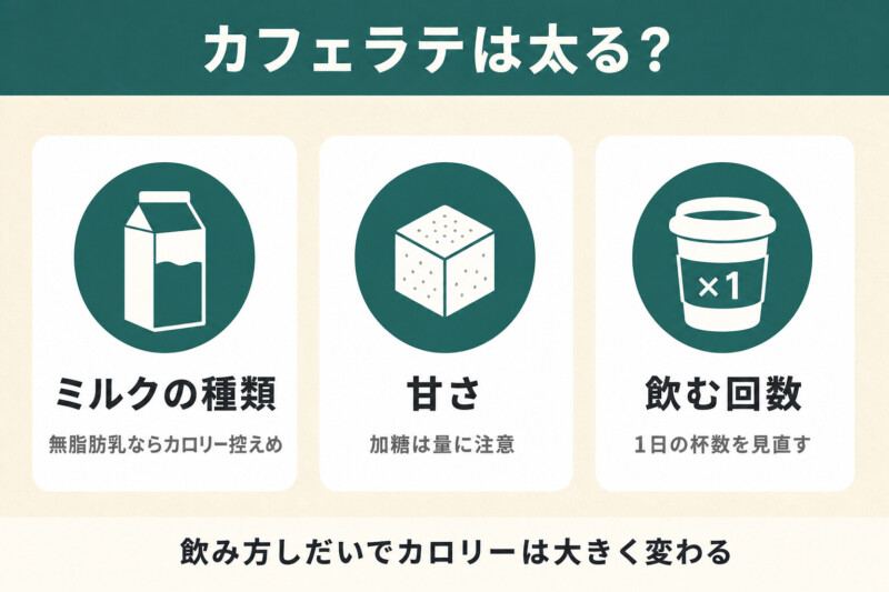 カフェラテは太る?