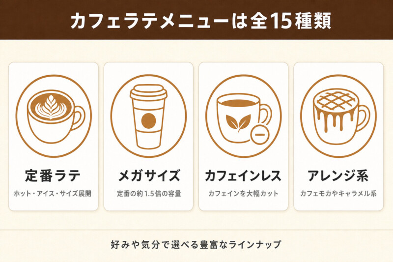 ローソンのカフェラテのメニュー