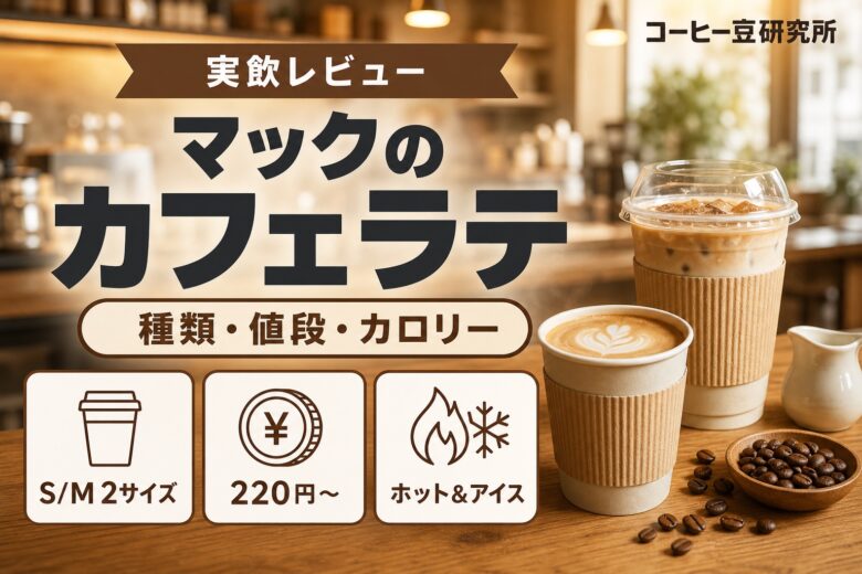 マックのカフェラテの種類と値段サイズカロリー アイキャッチ