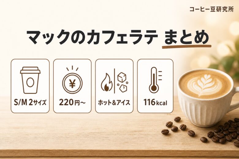 マックのカフェラテまとめ