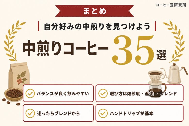 中煎りコーヒー おすすめ35選 まとめ