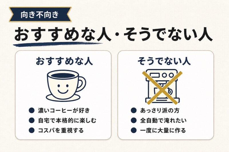 モカポットがおすすめな人とそうでない人