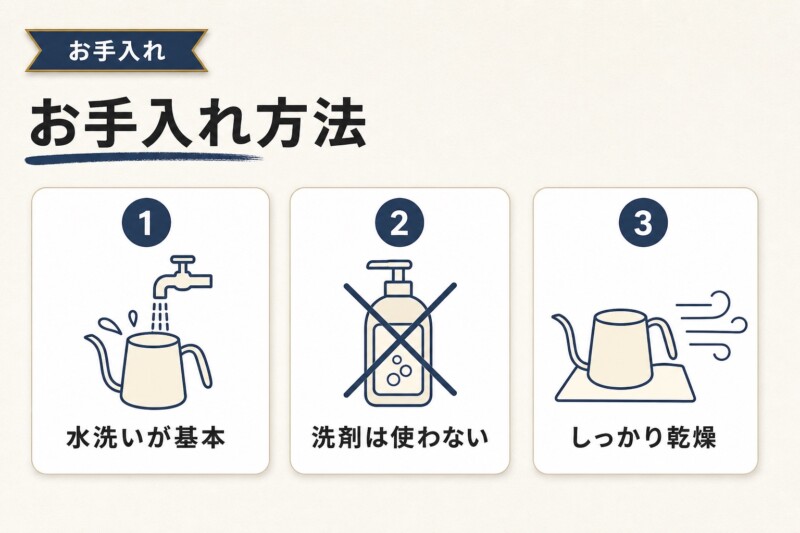 モカポットのお手入れ方法