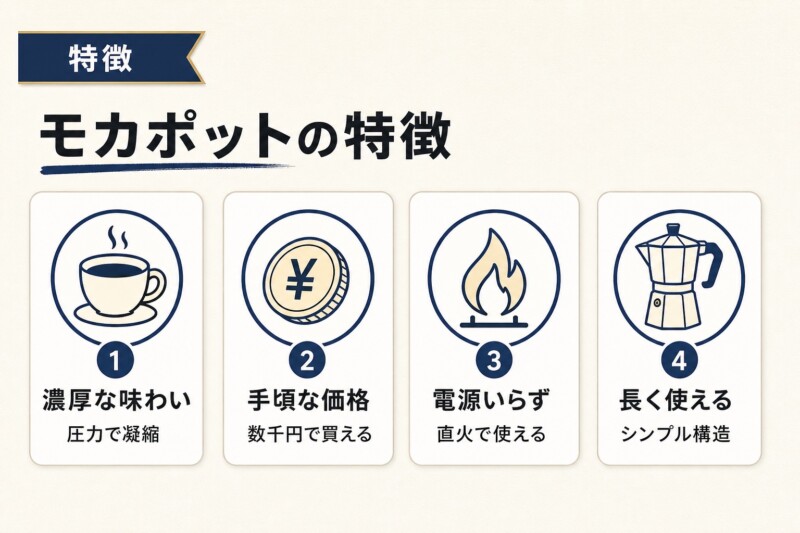 モカポットの特徴