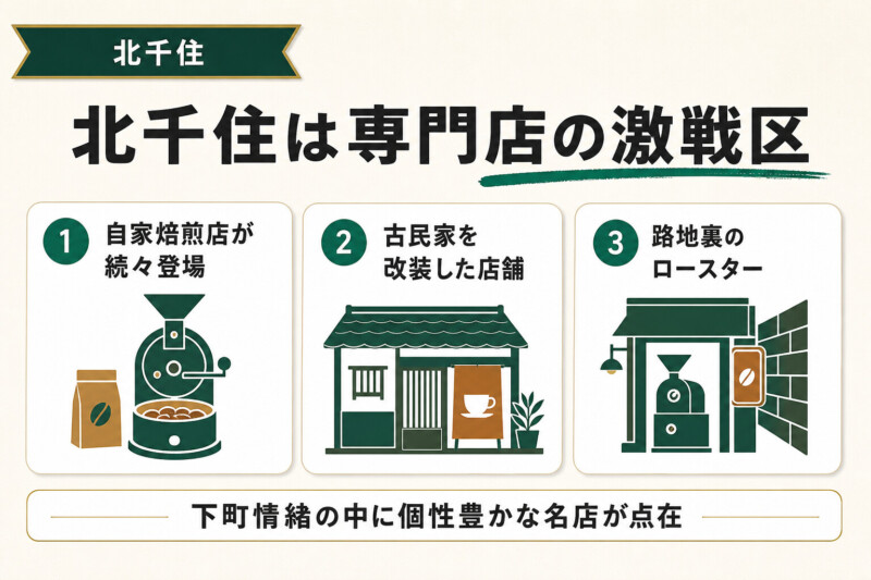 北千住はコーヒー豆専門店の激戦区