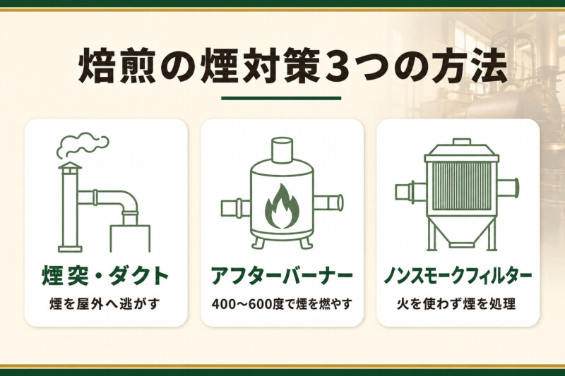 焙煎の煙対策3つの方法