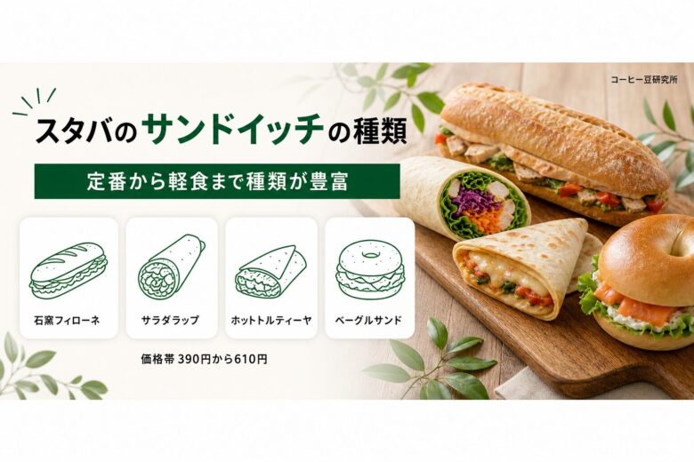 スタバのサンドイッチの種類