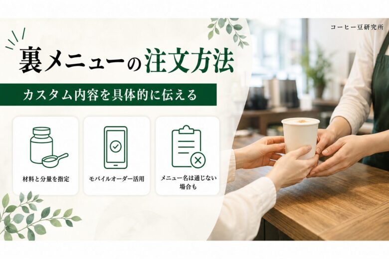 スタバの裏メニューの注文方法
