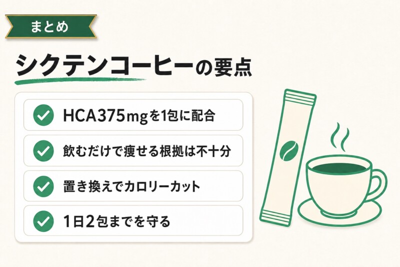 シクテンコーヒーの要点まとめの図解